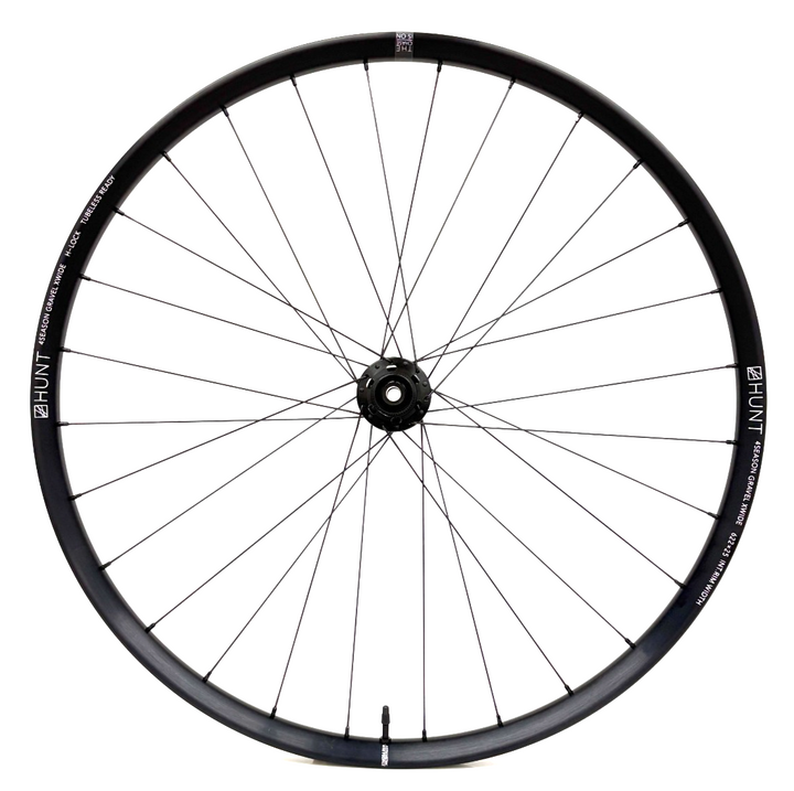 HUNT 4 Season Gravel X-Wide Alloy Tubeless 12x 100mm CL Disc FRONT Wheel 700c CX