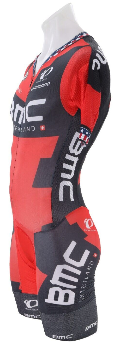 Pearl Izumi BMC Pro Cycling Team Short Slv Mach 5 Speedsuit Men LARGE USA Champ