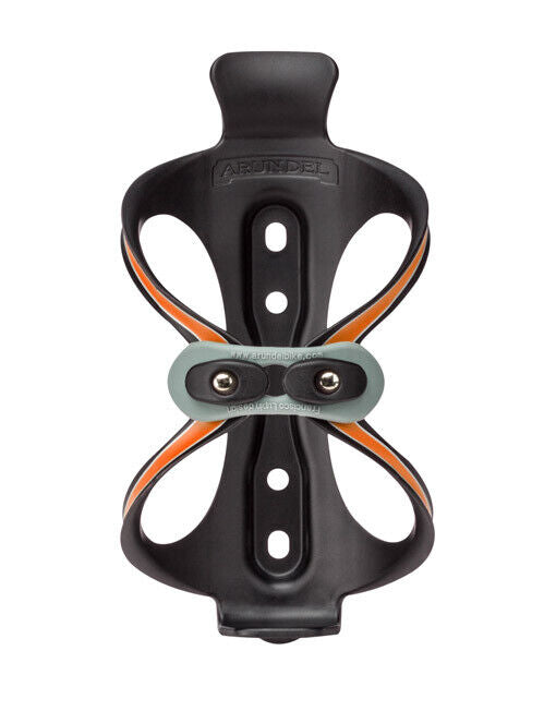 Arundel Bando Bike Water Bottle Cage Black w/ ORANGE Road Mountain Gravel MTB