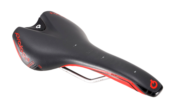 Prologo Nago Evo Road Bike Saddle 133mm 7 x 7mm Pro T2.0 Hollow Rail GREY RED