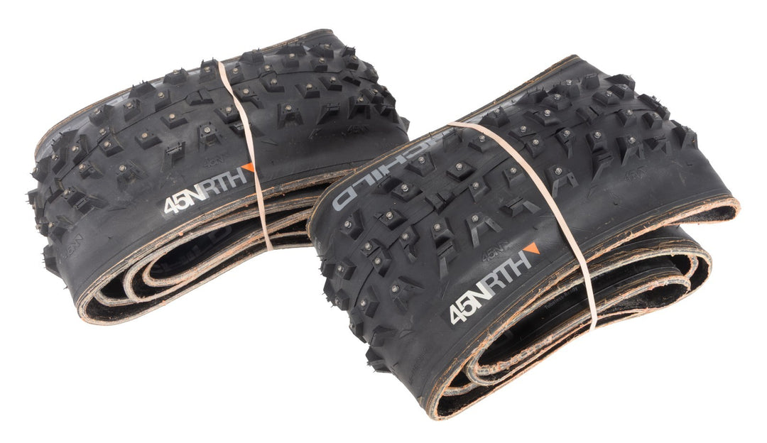 45NRTH Wrathchild Mtn Bike Tires PAIR 27.5 x 3" Studdable Winter BLACK 120 TPI