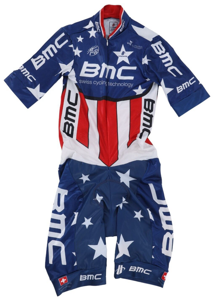 Hincapie BMC Pro Cycling Team USA Champ Short Slv Speedsuit Men XS Time Trial TT