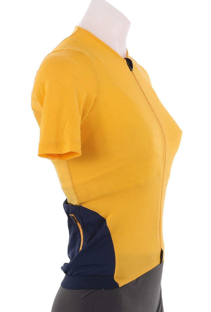 Velocio Concept Radiator Short Sleeve Cycling Jersey Women XS Yellow Road Gravel