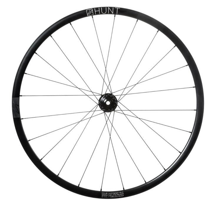 HUNT 4 Season Road Bike Alloy Tubeless Disc FRONT Wheel 12x 100mm Thru-Axle 700c