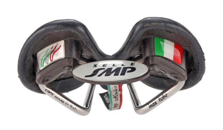 Selle SMP Composit Road Bike Saddle 129mm BLACK 7 x 7mm Inox Steel Cutaway Italy
