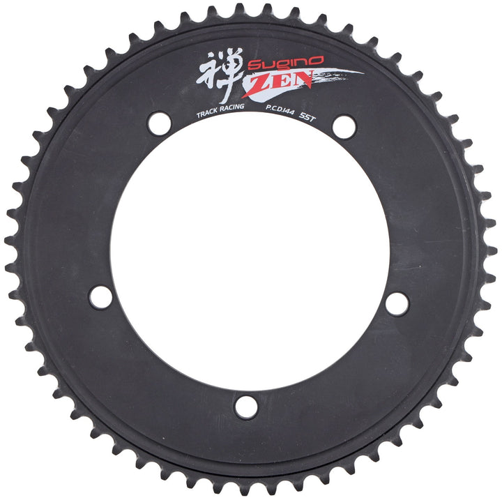 Sugino Zen Track Bike Racing Chainring 144BCD 5-Bolt 47T - 56T BLACK Fixed Gear