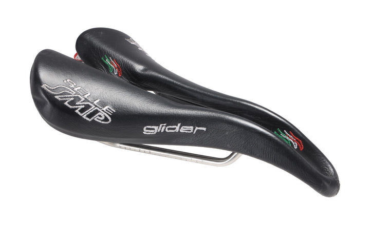 Selle SMP Glider Road Bike Saddle 134mm 7 x 7mm Inox Steel Cutaway Black Italy