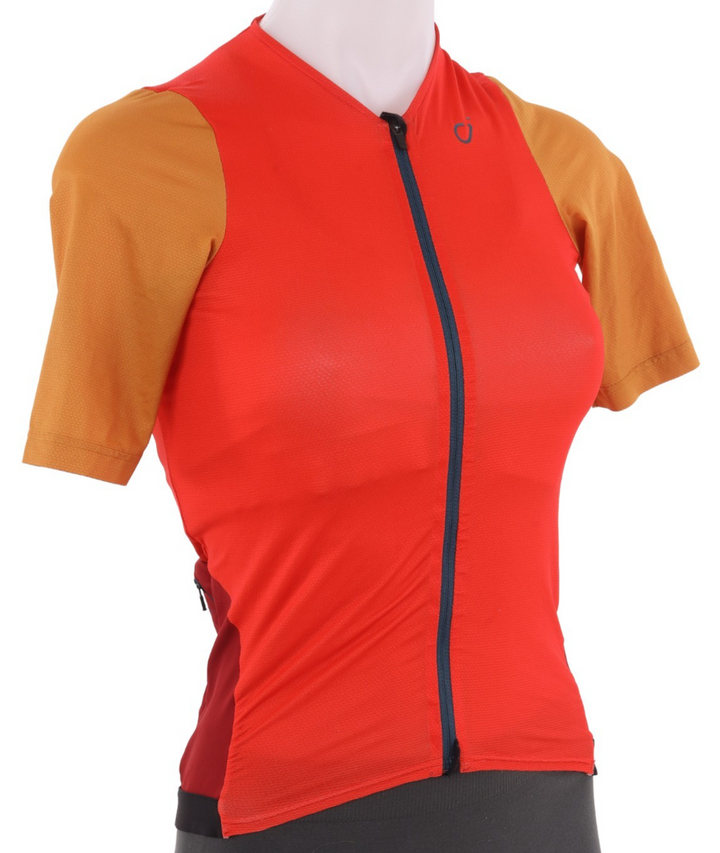 Velocio Concept SE Short Sleeve Cycling Jersey Women XS RED/ORANGE Road Gravel