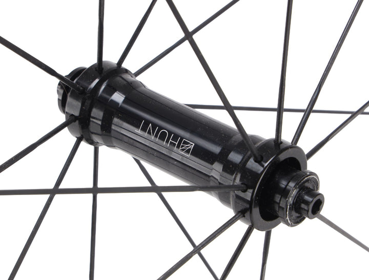 HUNT 50 Carbon Wide Aero Road Wheelset Tubeless Shimano 11 Spd 700c QR Rim Brake