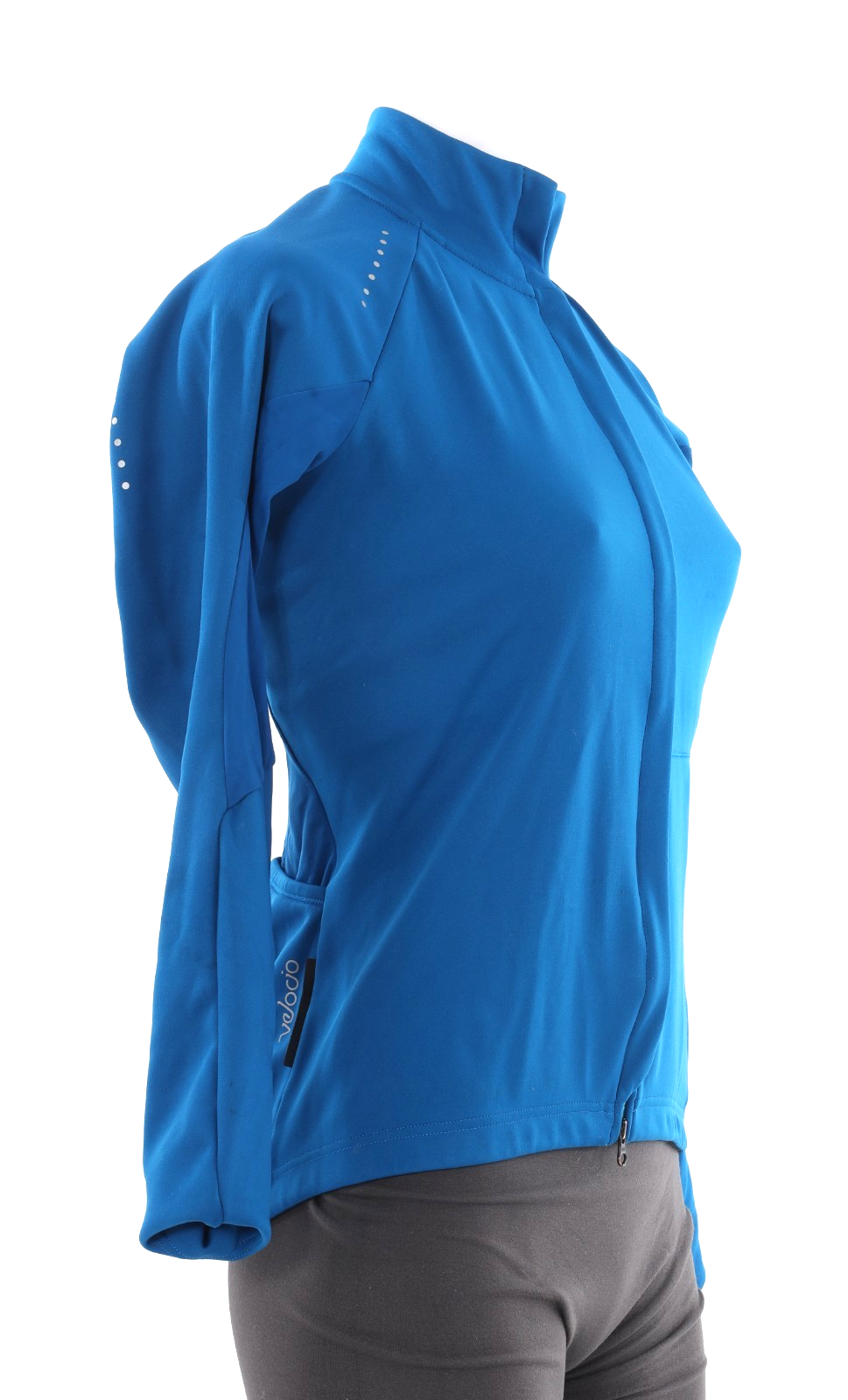 Velocio Signature Softshell Cycling Jacket Women SMALL Blue Road Bike Gravel MTB