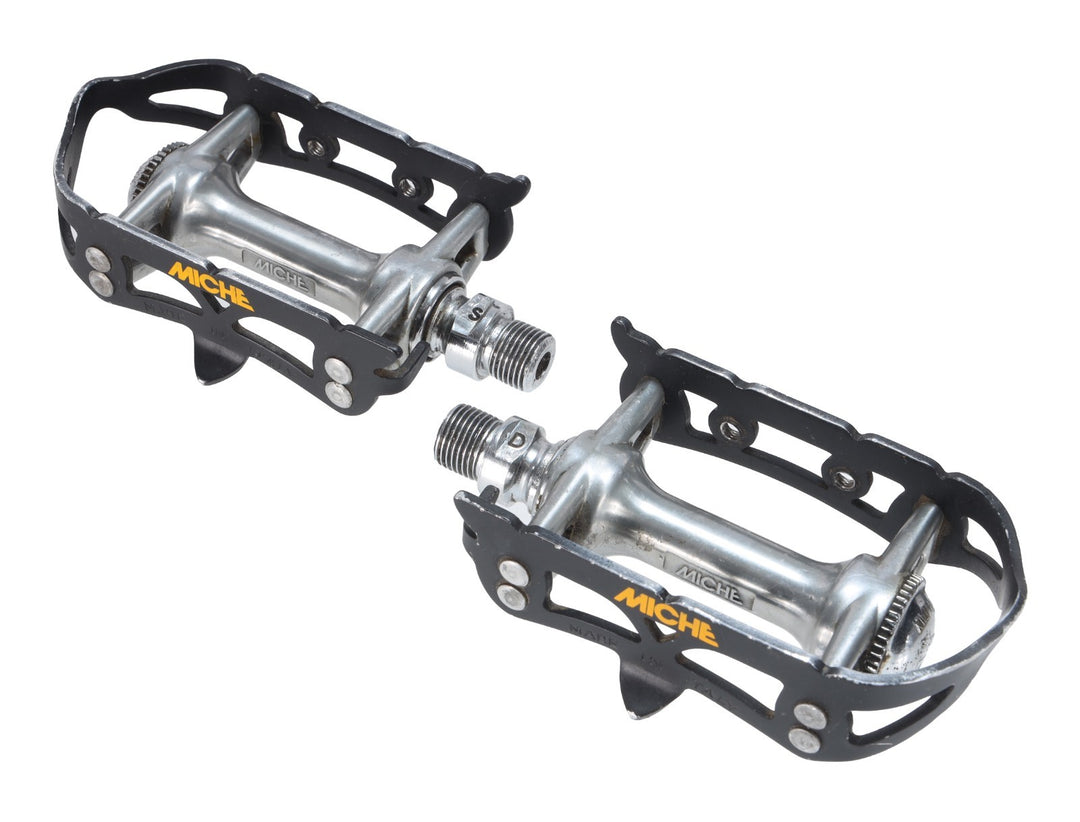 Miche Competition 1201 Quill Track Bike Pedals 9/16" BLACK Vintage Cycling Road