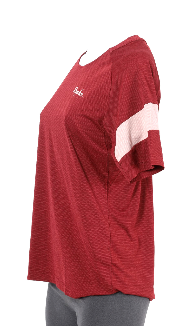 Rapha Trail Technical Short Sleeve Mountain Bike Jersey Women MEDIUM Red