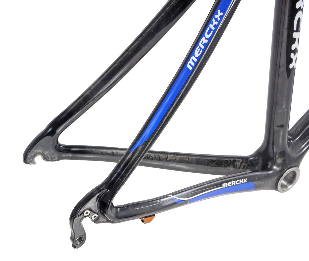 Eddy Merckx LXM Carbon Road Bike Frameset 55cm Sloping BLUE/BLACK QR Rim 2009