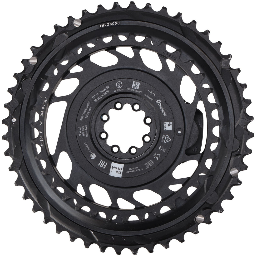 SRAM Red AXS E1 2x 12 Speed Road Bike Power Meter Chainring Kit 48/35T 8Bolt DM