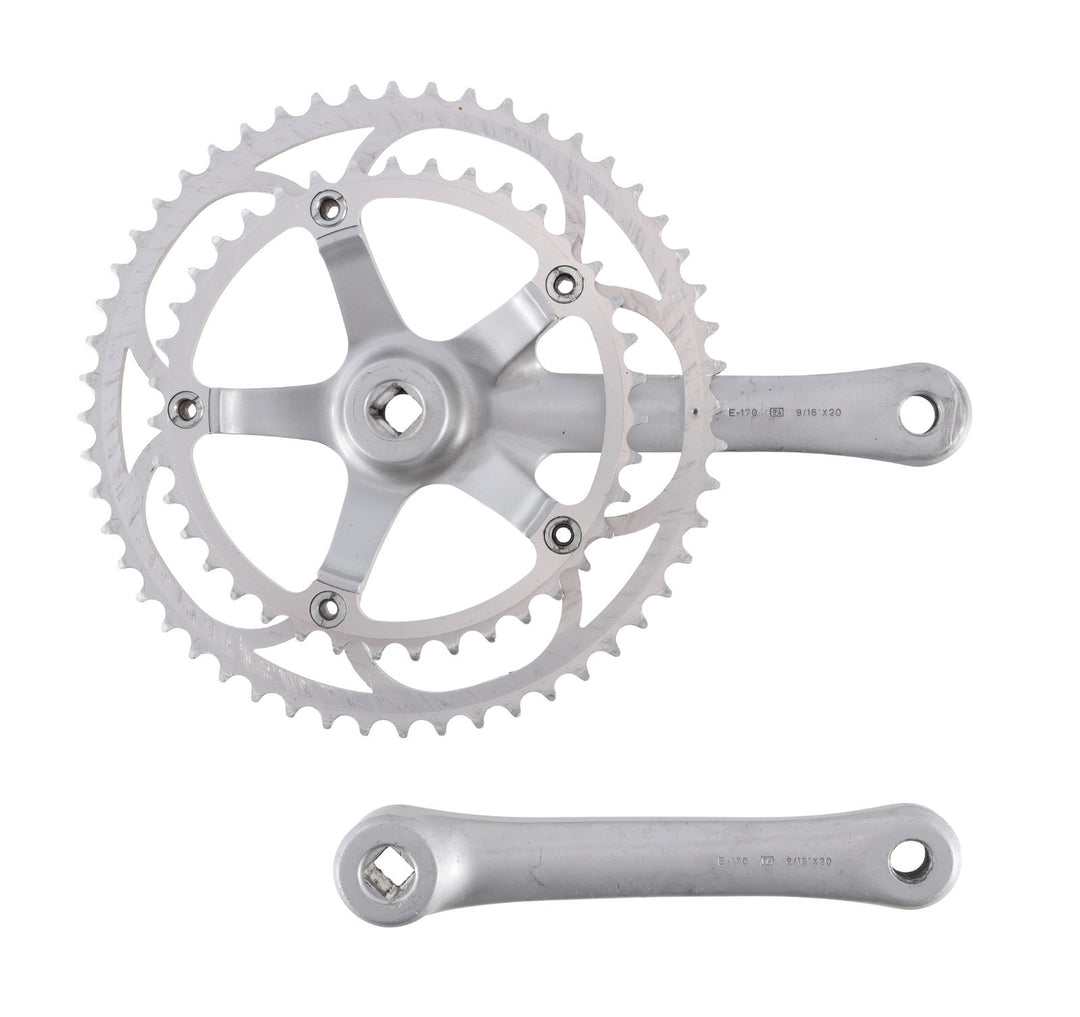 Campagnolo Veloce 2x 8 Spd Alloy 52/39T Road Bike Crankset 170mm Vintage Cycling