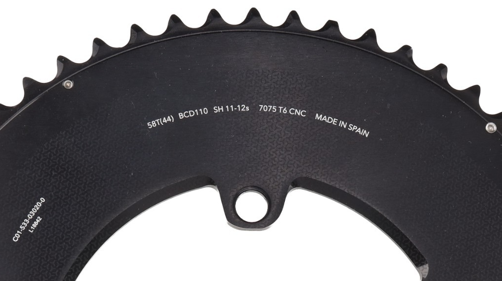 Rotor Round Ring  1x AERO SHIM 11-12s Tri Bike Front Chainring 58T  110mm 4-Bolt