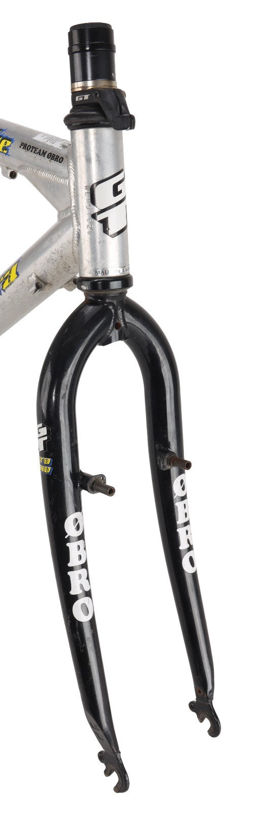 GT Avalanche Alloy 26" MTB Frameset LG Silver Rim Brake Triple Triangle '90s