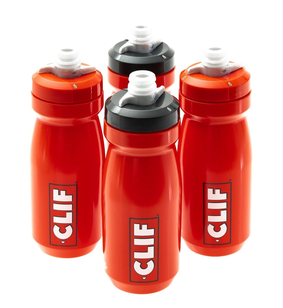 CamelBak Podium CLIF BAR 21 Oz Water Bottle 4 PACK Red Black Bike Run Cycle Race