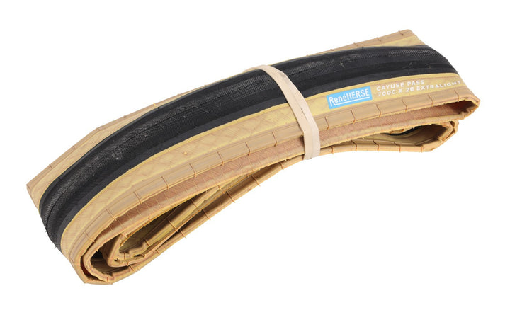 Rene Herse Cayuse Pass Extralight Clincher Road Bike Tire 700 x 26c Tan Wall