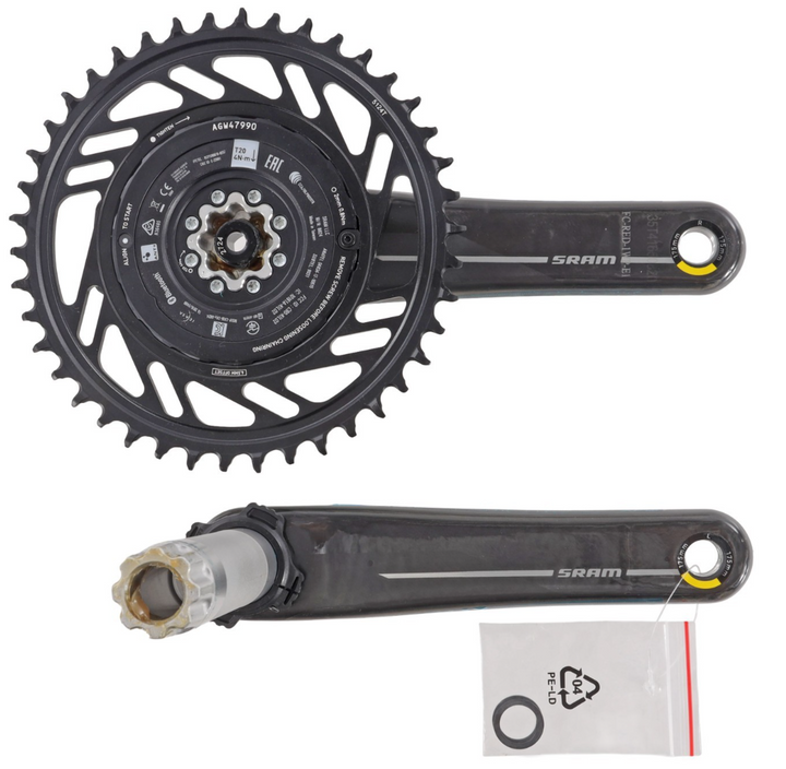 SRAM Red E1 AXS 1x 12/13 Sp Carbon Power Meter Crankset 175mm 42T DUB Wide Quarq