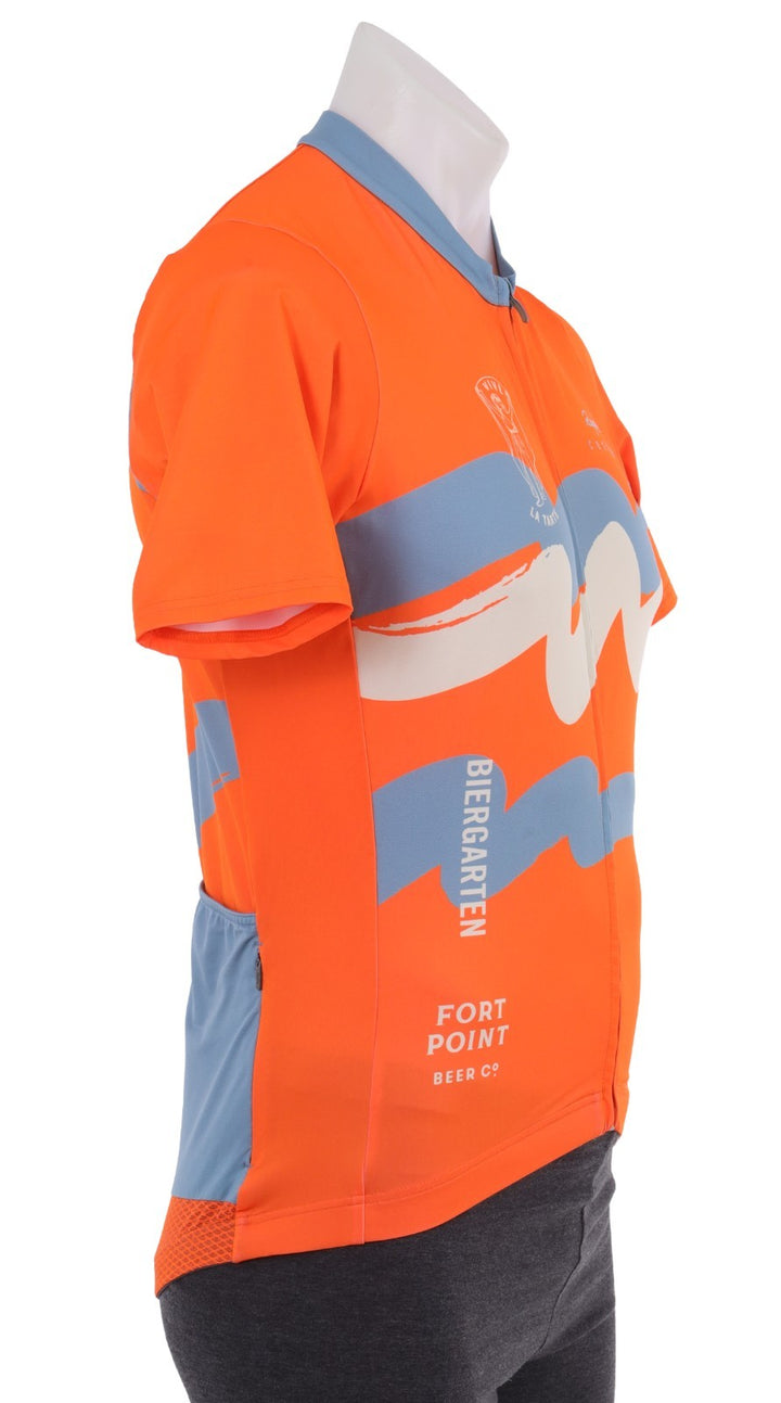 Rapha Midweight Race SS Jersey Men L Orange Road Bike Vive La Tarte Fort Point