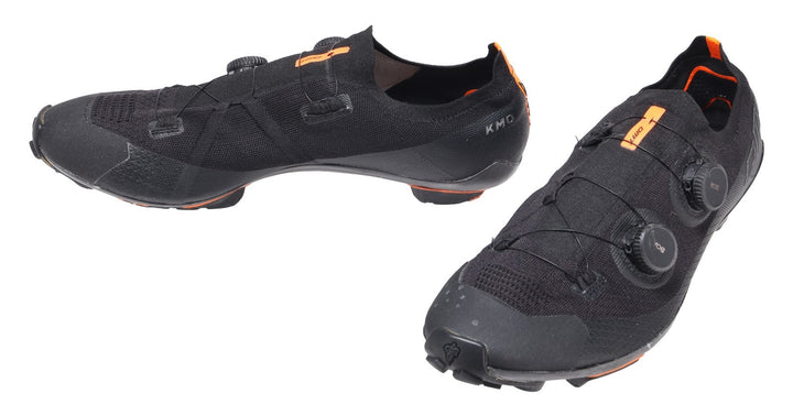 DMT KM0 Knit Mountain Bike Shoes EU 47 US Men 13 BOA BLACK/ORANGE 2-Bolt XC Race