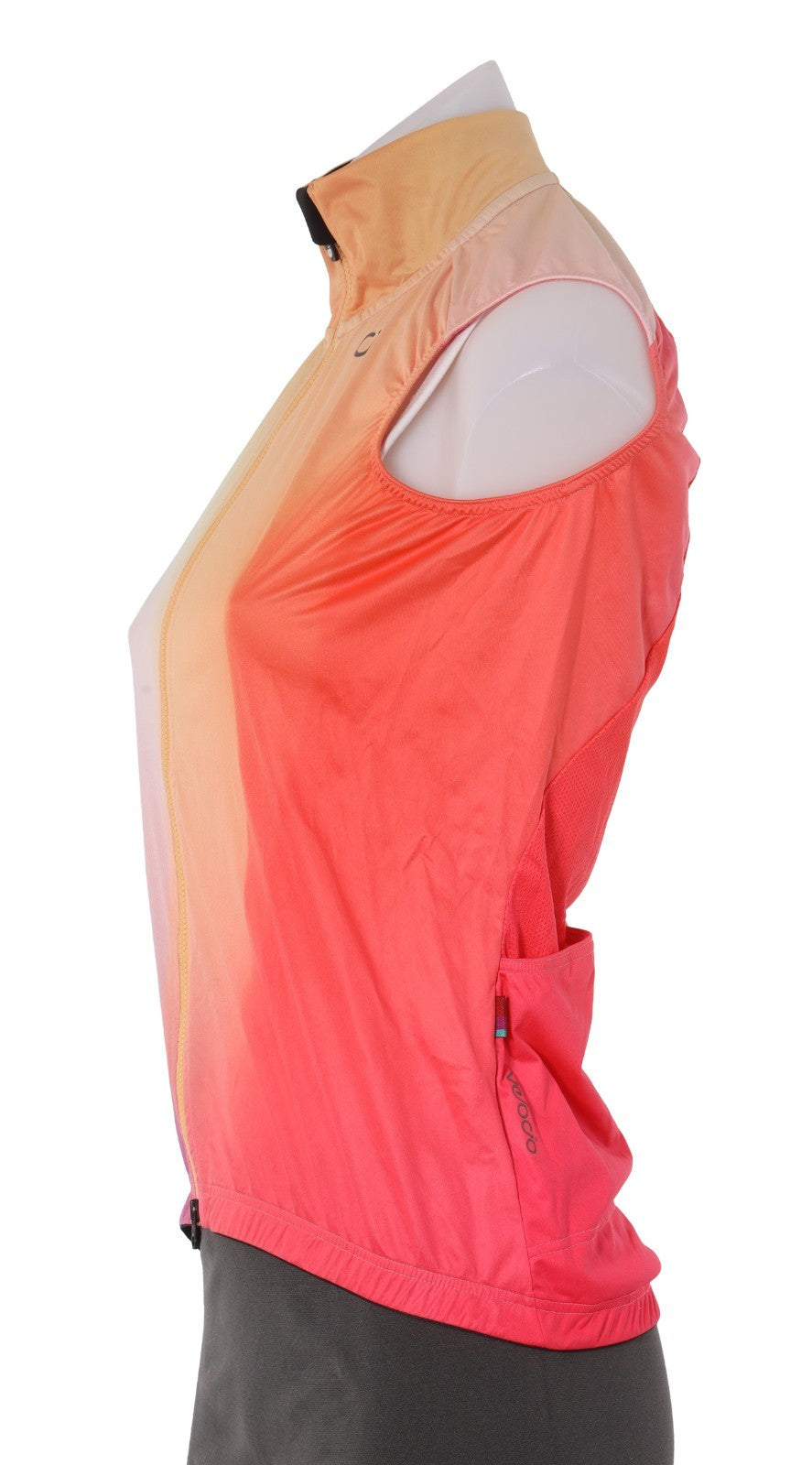 Velocio Wind Vest Women SMALL Purple Orange Road Bike Gravel Race Mountain