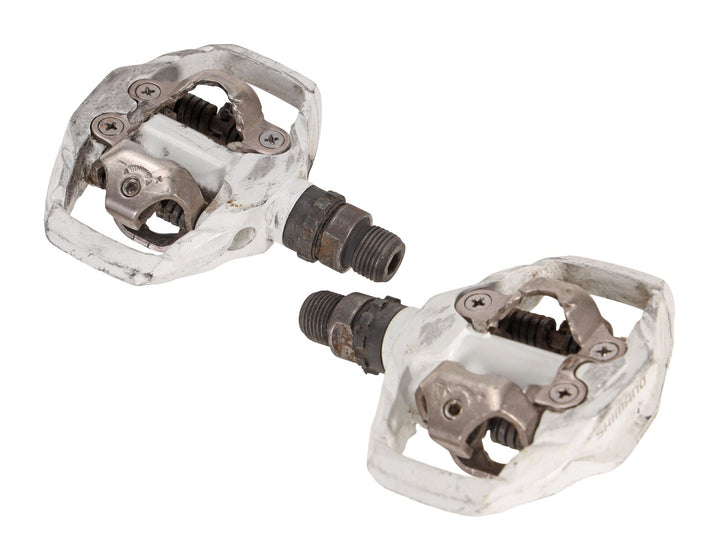 Shimano Deore PD-M530 SPD Clipless Trail Mountain Bike Pedals WHITE 9/16" MTB