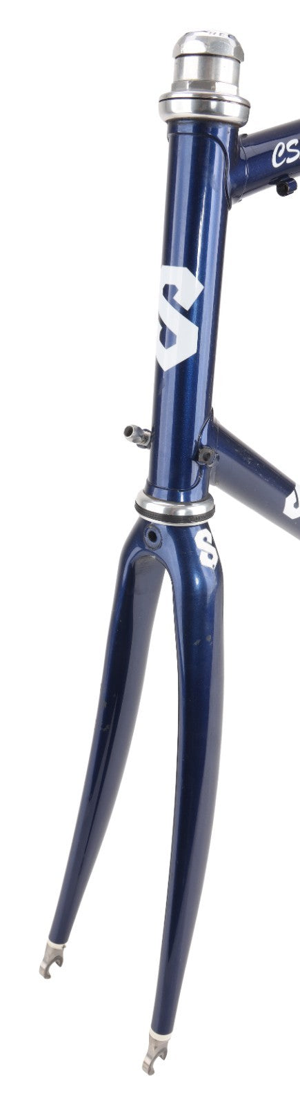 Serotta CSI Steel Road Bike Frameset 60cm Carbon Fork BLUE 700c Record USA Made