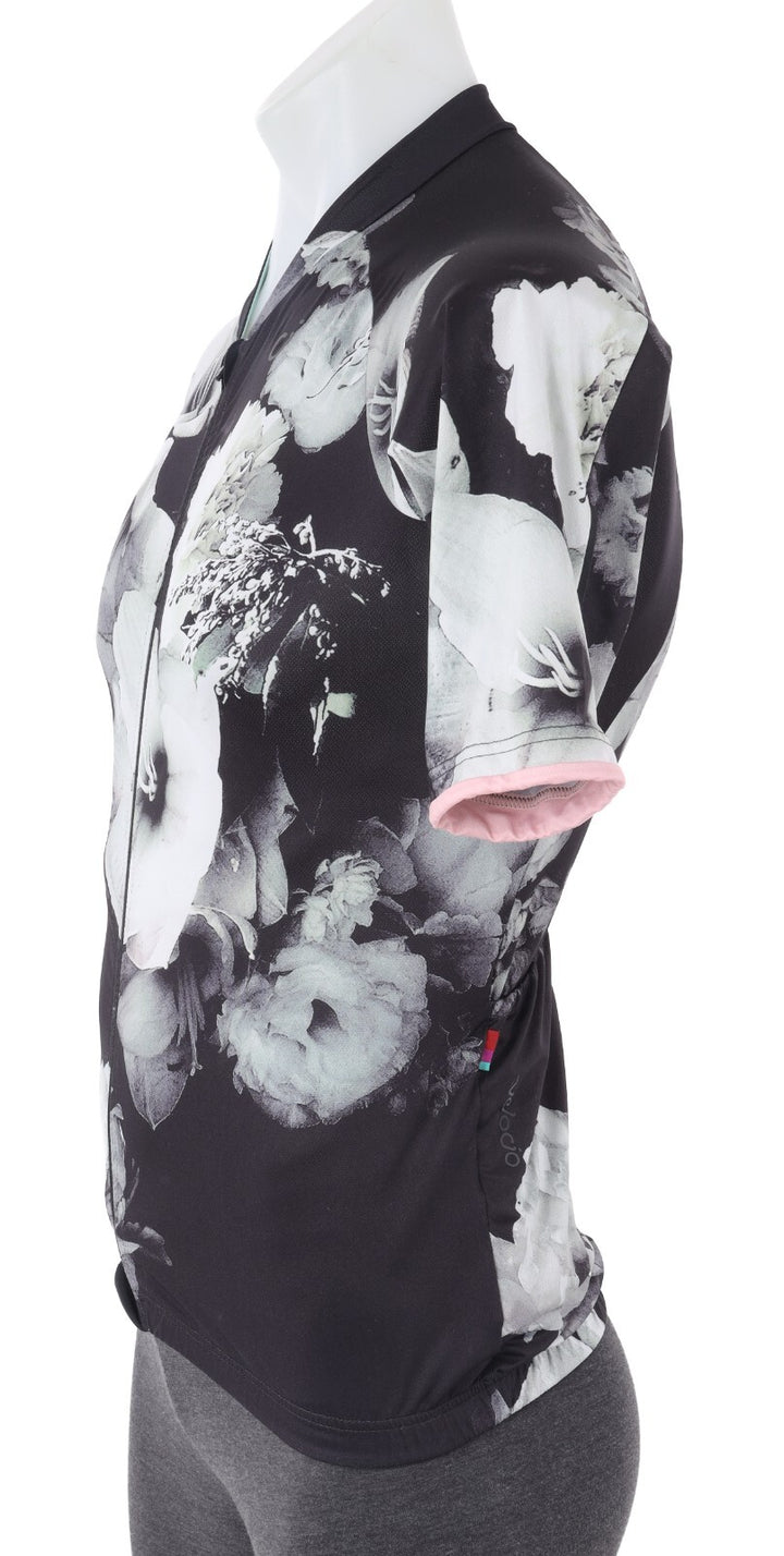 Velocio Dark Floral SE Short Sleeve Jersey Men MEDIUM Black Road Gravel Bike MTB