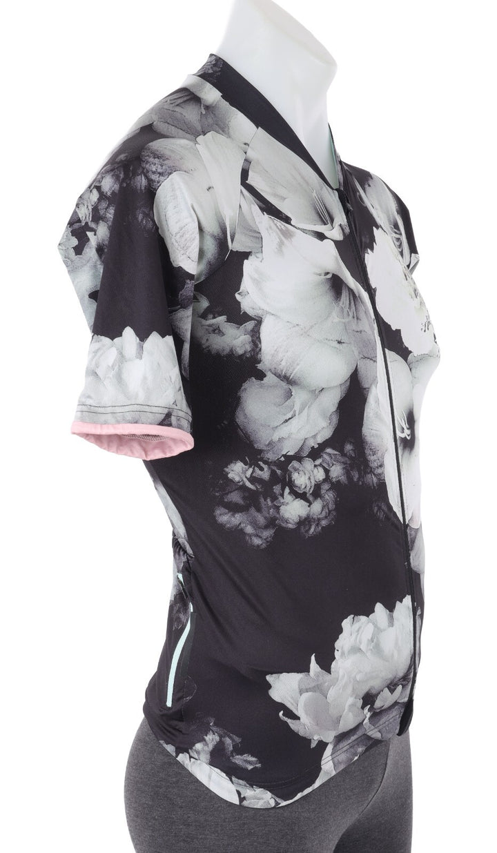 Velocio Dark Floral SE Short Sleeve Jersey Men MEDIUM Black Road Gravel Bike MTB