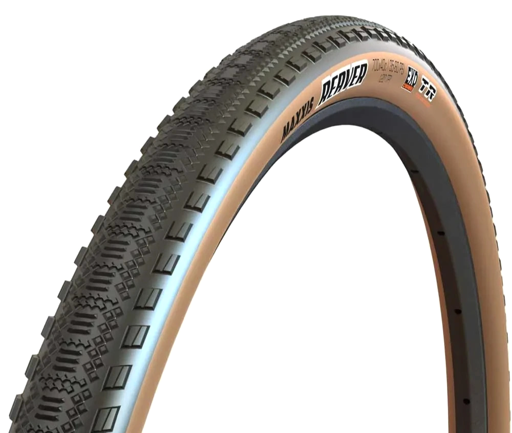 Maxxis Reaver Tubeless Gravel Bike Tire 700 x 45c EXO TR 120 TPI Tanwall