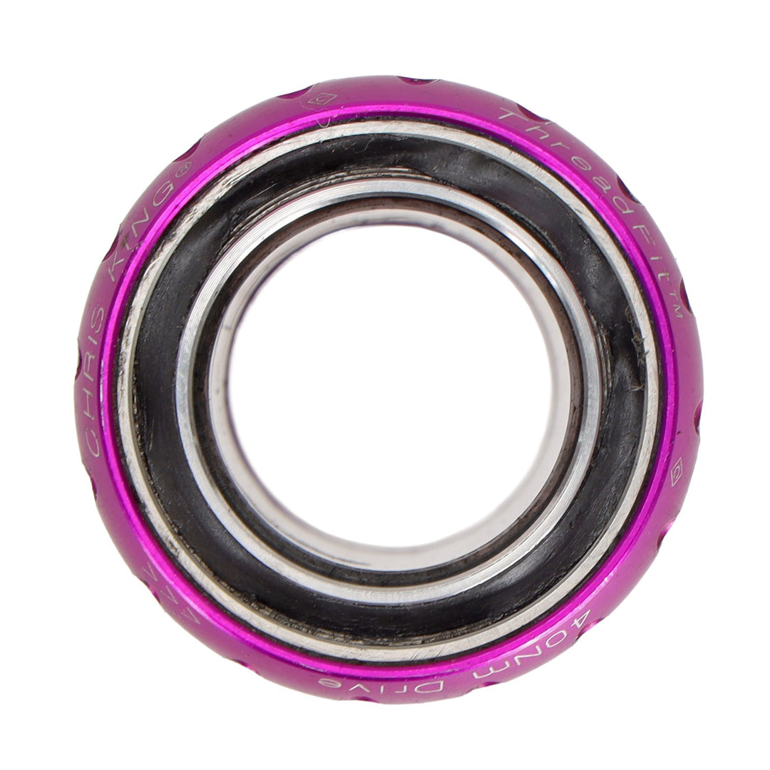 Chris King ThreadFit 24 Bottom Bracket 68/73mm Shell BSA Shimano 3D Violet MTB