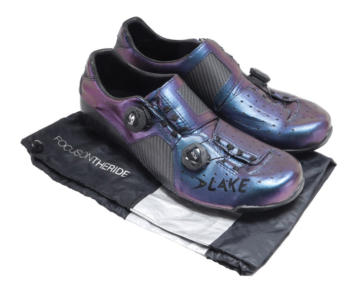 Lake CX403 Carbon Wide Road Bike Shoes EU 45 US Men 11.75 Blue 3 Bolt BOA