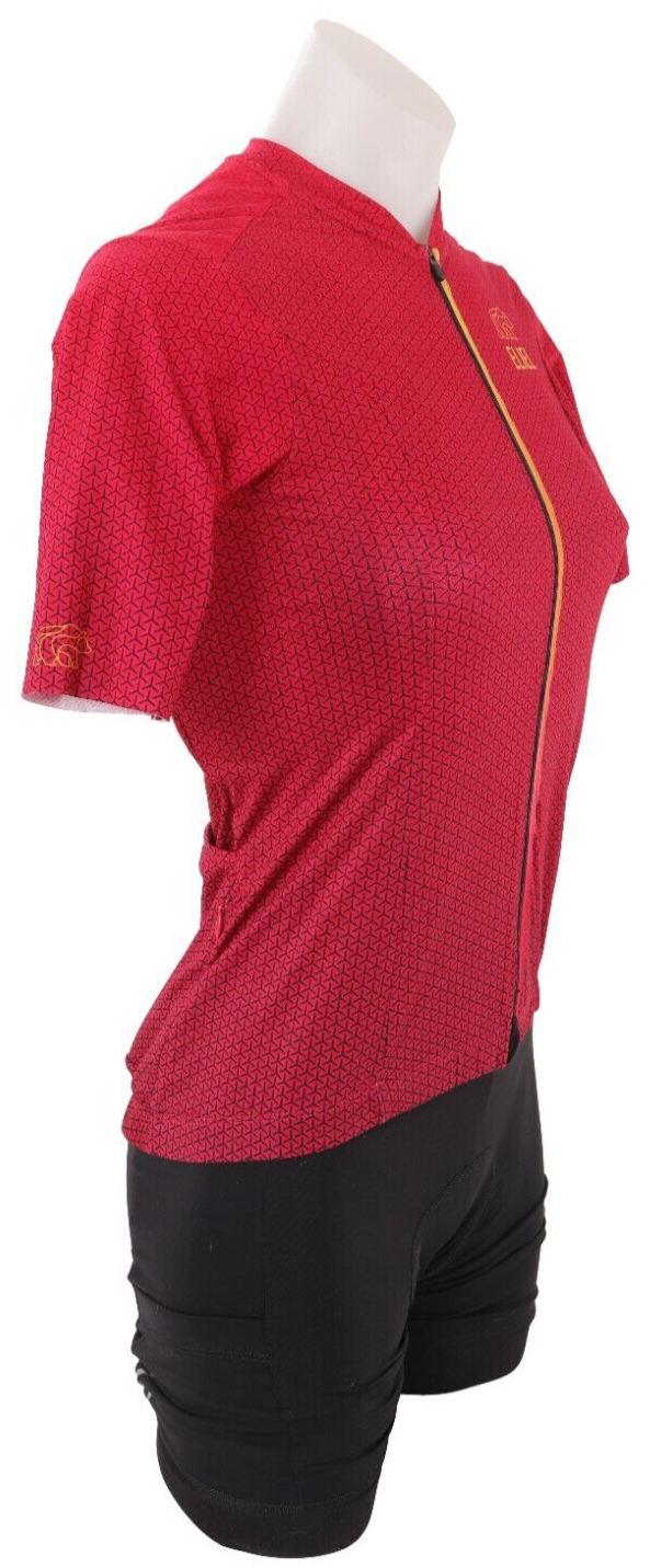 Eliel Women Short Slv Cycling Kit MEDIUM Red Black Gravel Road Bike Cargo Bibs