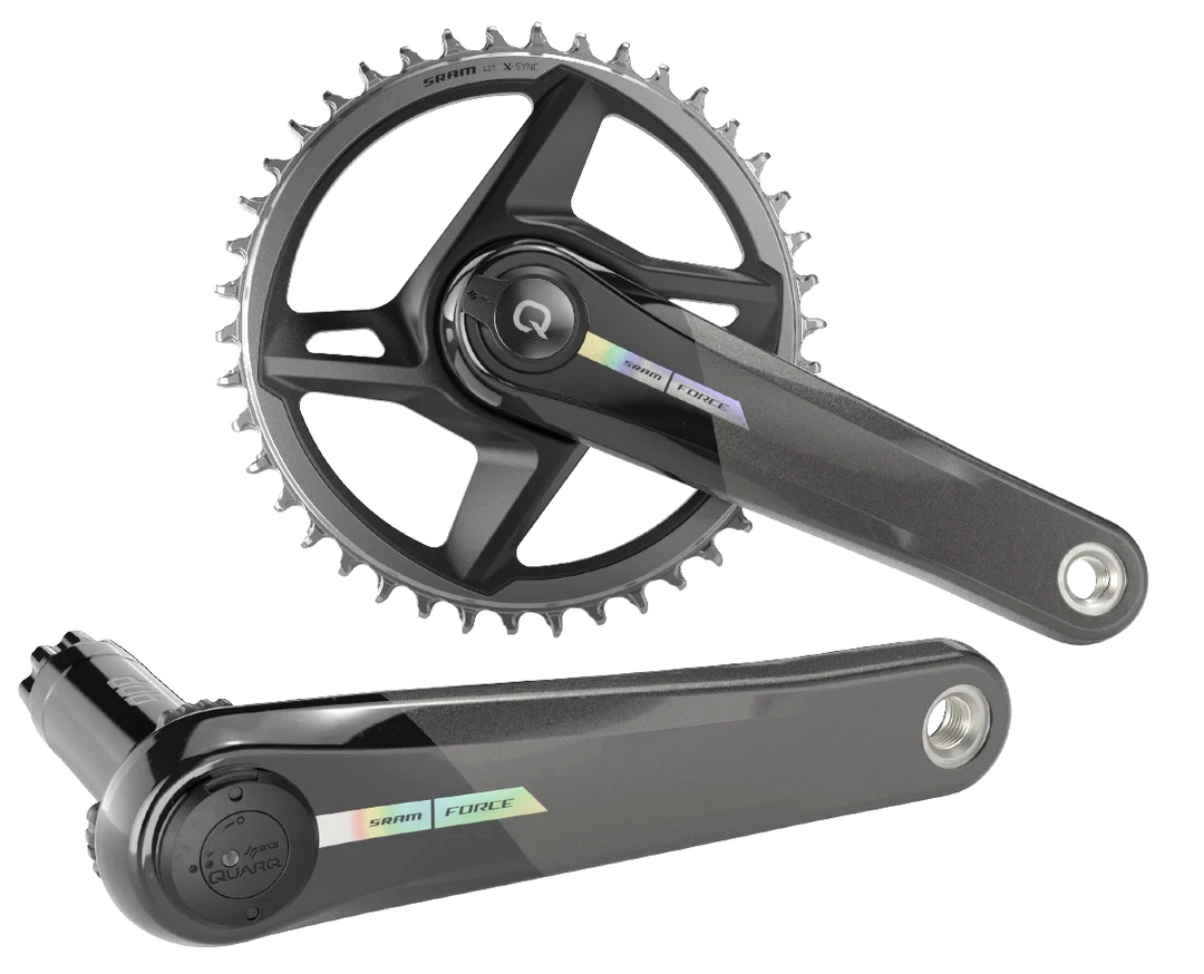 SRAM Force AXS D2 DUB 1x 12s Carbon Gravel Crankset 175mm 44T Quarq PM FOR PARTS