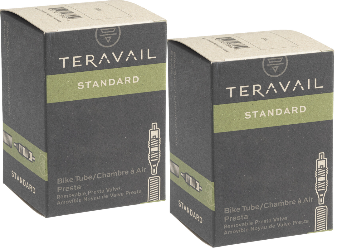 Teravail 700 x 28-35c Standard Inner Tube 60mm Presta Valve 2 PACK Road Bike