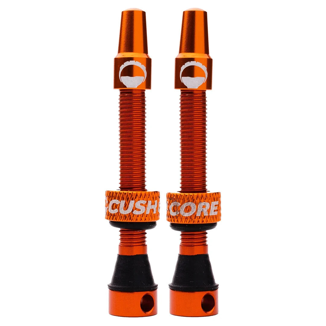 CushCore Tubeless Presta Valve Set 55mm Black or Orange Mountain Bike Enduro XC
