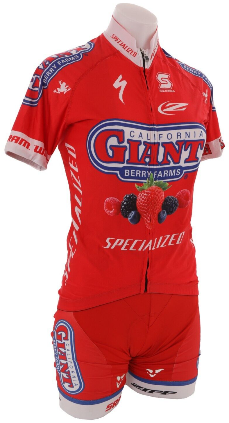 Squadra California Giant Berry Farms Pro Cycling Kit Women XS/SM/MD Jacket Vest