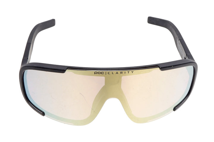 POC Aspire Cycling Sunglasses BLACK Clarity Gold Lens Carl Zeiss Road MTB Secure