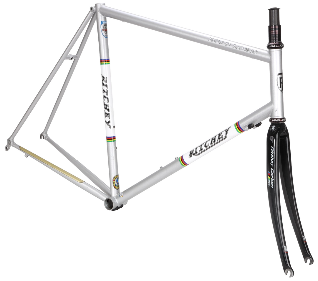 Ritchey Road Logic Steel Bike Frameset 59cm WCS Carbon SILVER 700c 1" Chris King