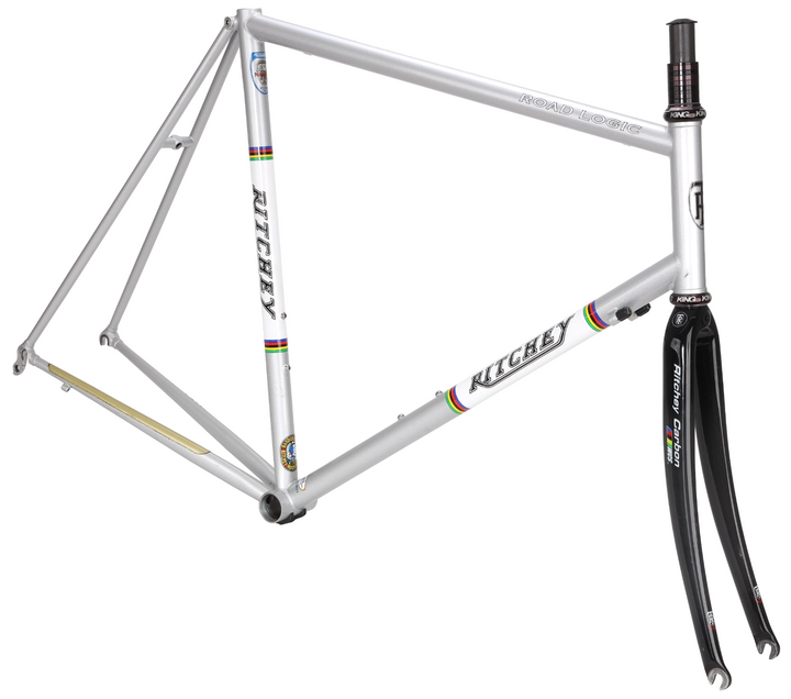 Ritchey Road Logic Steel Bike Frameset 59cm WCS Carbon SILVER 700c 1" Chris King
