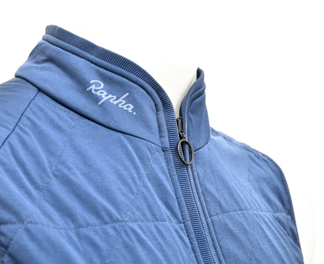 Rapha Insulated Gilet Men XS Navy Blue Quilted Road Mountain Gravel Bike Cycling