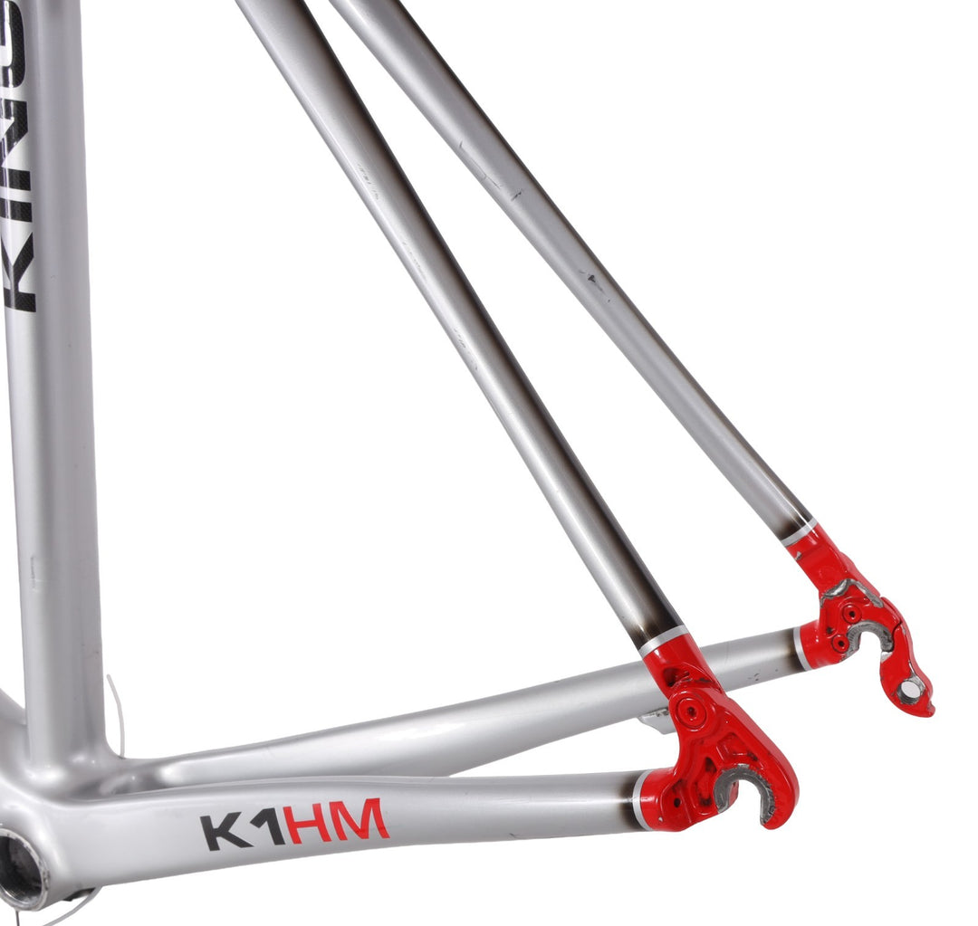 De Rosa King 3 Carbon Road Bike Frameset XXL 73cm Silver Rim Brake QR K1HM 2010