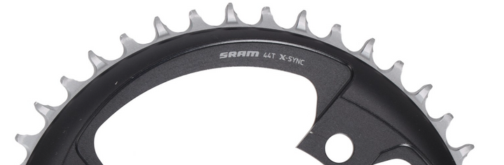 SRAM X-Sync AXS 12 Speed Road Gravel Bike Chainring 44T 4-Bolt 107 BCD Flattop