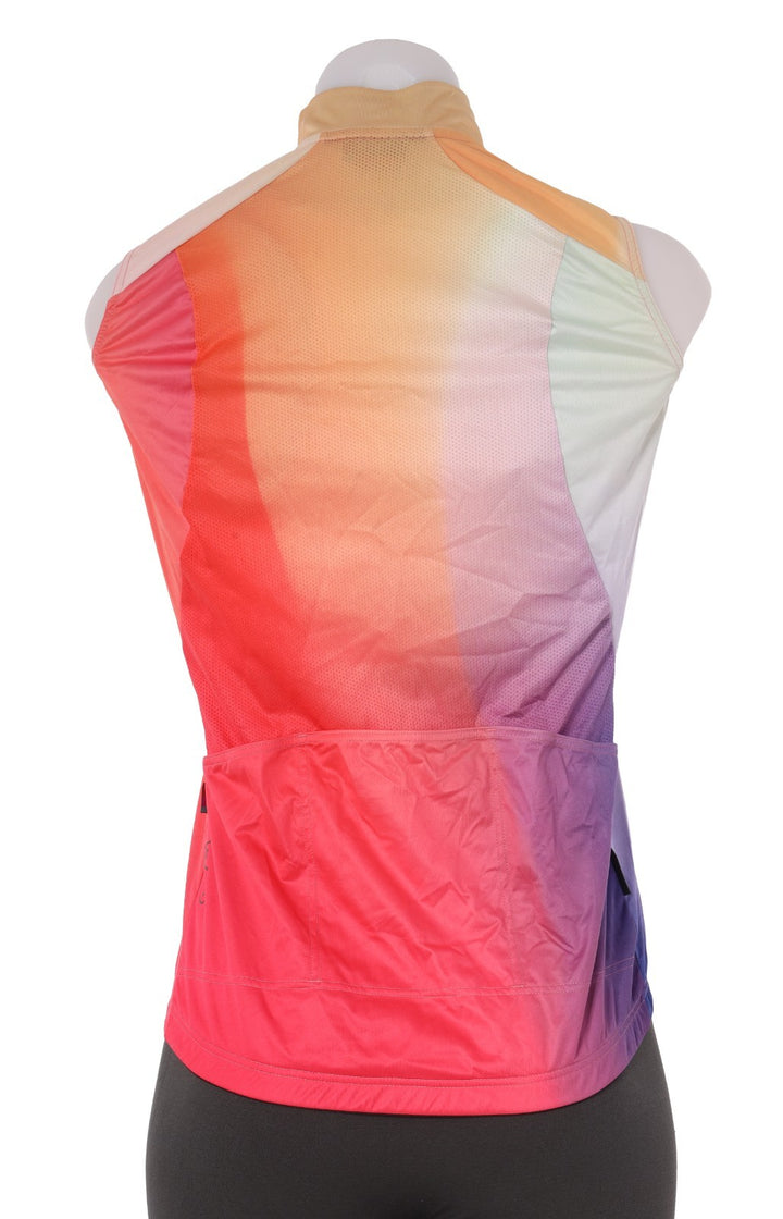 Velocio Wind Vest Women SMALL Purple Orange Road Bike Gravel Race Mountain