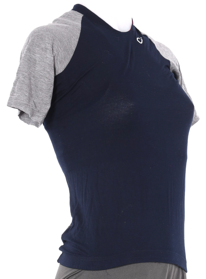 Velocio Recon Short Sleeve Cycling Jersey Women SMALL Blue/Grey Road Bike Gravel