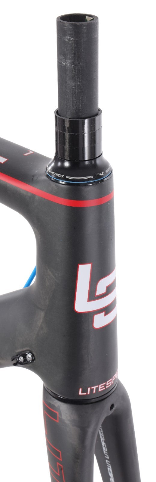 Litespeed L1 Carbon Road Bike Frameset LARGE Matte Nude/Red 700c QR Rim 30T 2016