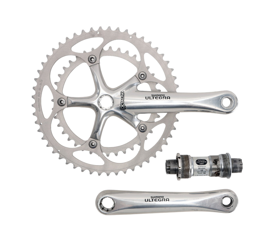 Shimano Ultegra FC-6500 2 x 9 Speed Road Bike Crankset 172.5mm 53/39T w/ BB