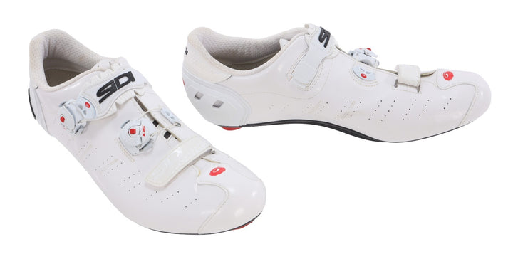 Sidi Ergo 5 Carbon Road Bike Shoes EU 46.5 US Men 11.75 WHITE 3 Bolt Wire Dial